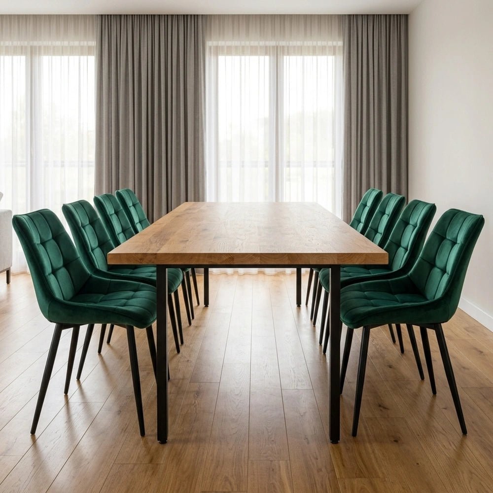 Eichenholztisch im klassischen Stil – für 8 Personen – 200 x 100 x 4 cm