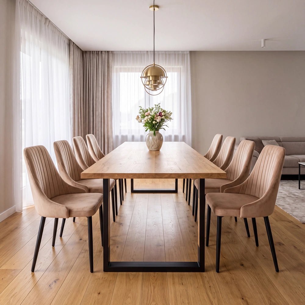 Eichenholztisch im klassischen Stil – für 8 Personen – 200 x 100 x 4 cm