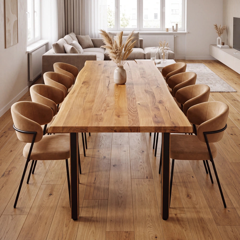 Eichentisch im rustikalen Stil – für 8 Personen – 200 x 100 x 4 cm