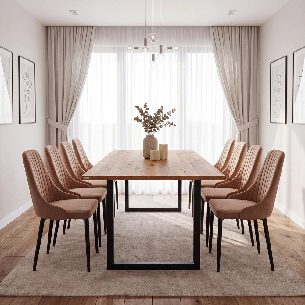 Eichenholztisch im klassischen Stil – für 8 Personen – 200x100x2,6 cm