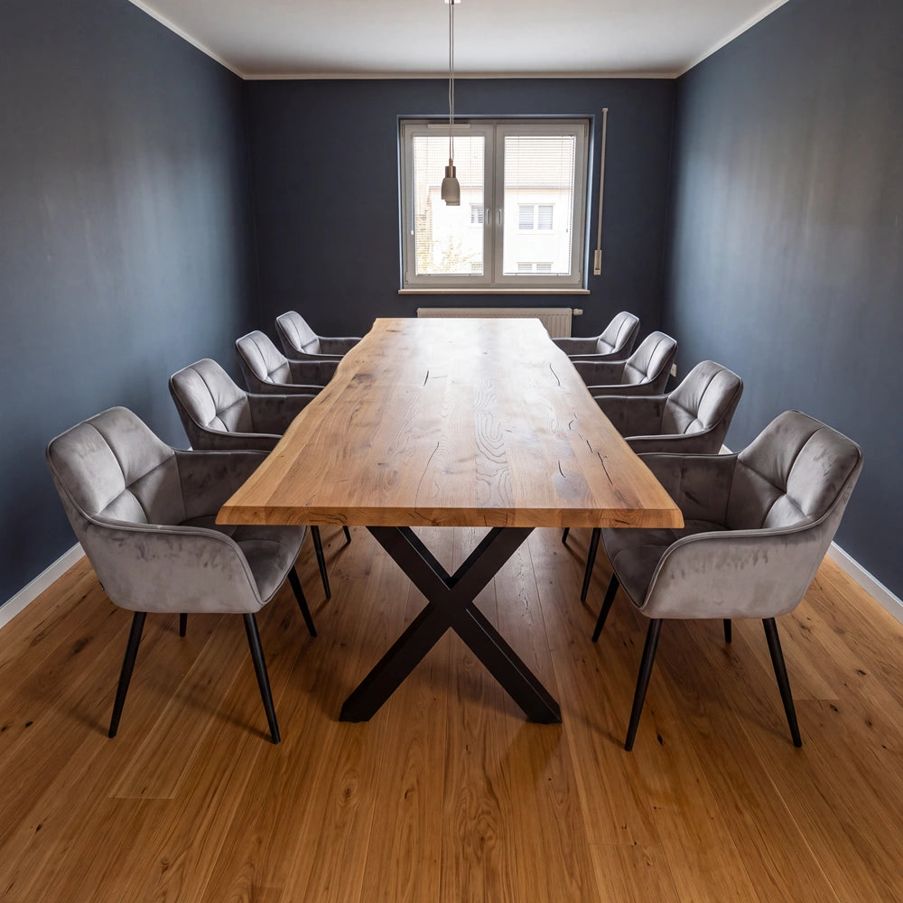 Eichentisch im rustikalen Stil – für 8 Personen – 200 x 100 x 4 cm