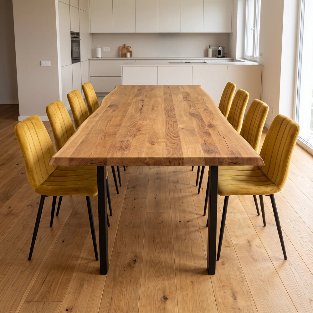 Eichentisch im rustikalen Stil – für 8 Personen – 200 x 100 x 4 cm