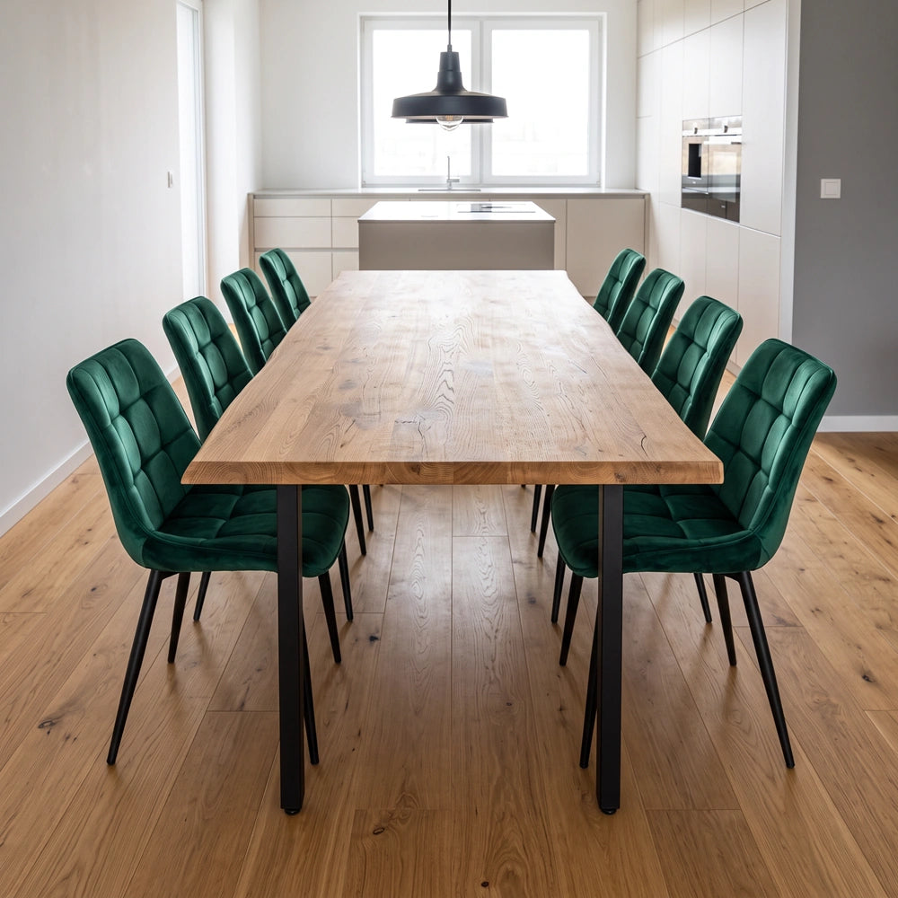 Eichentisch im rustikalen Stil – für 8 Personen – 200 x 100 x 4 cm