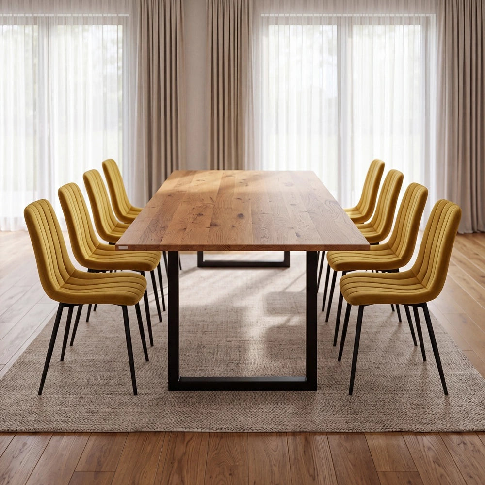 Eichenholztisch im klassischen Stil – für 8 Personen – 200x100x2,6 cm
