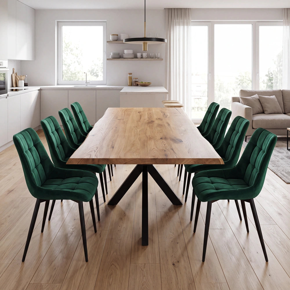 Eichentisch im rustikalen Stil – für 8 Personen – 200 x 100 x 4 cm