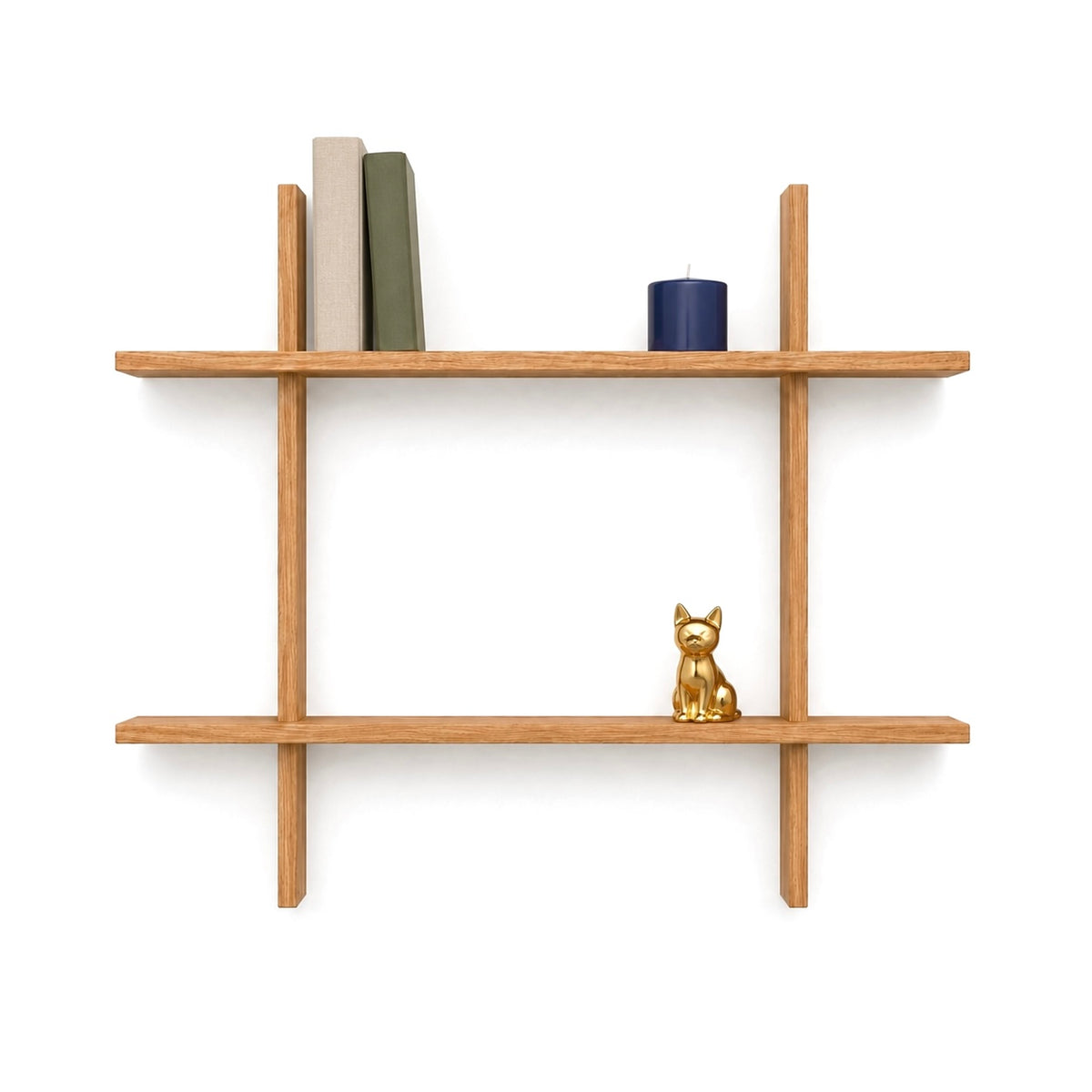 Matrix Regal aus massivem Eichenholz – 80x70x2 cm