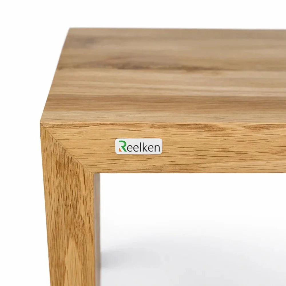Bancuta din lemn masiv de stejar 120x45x40 cm – margini rustice, finisaj cu ulei natural - Reelken