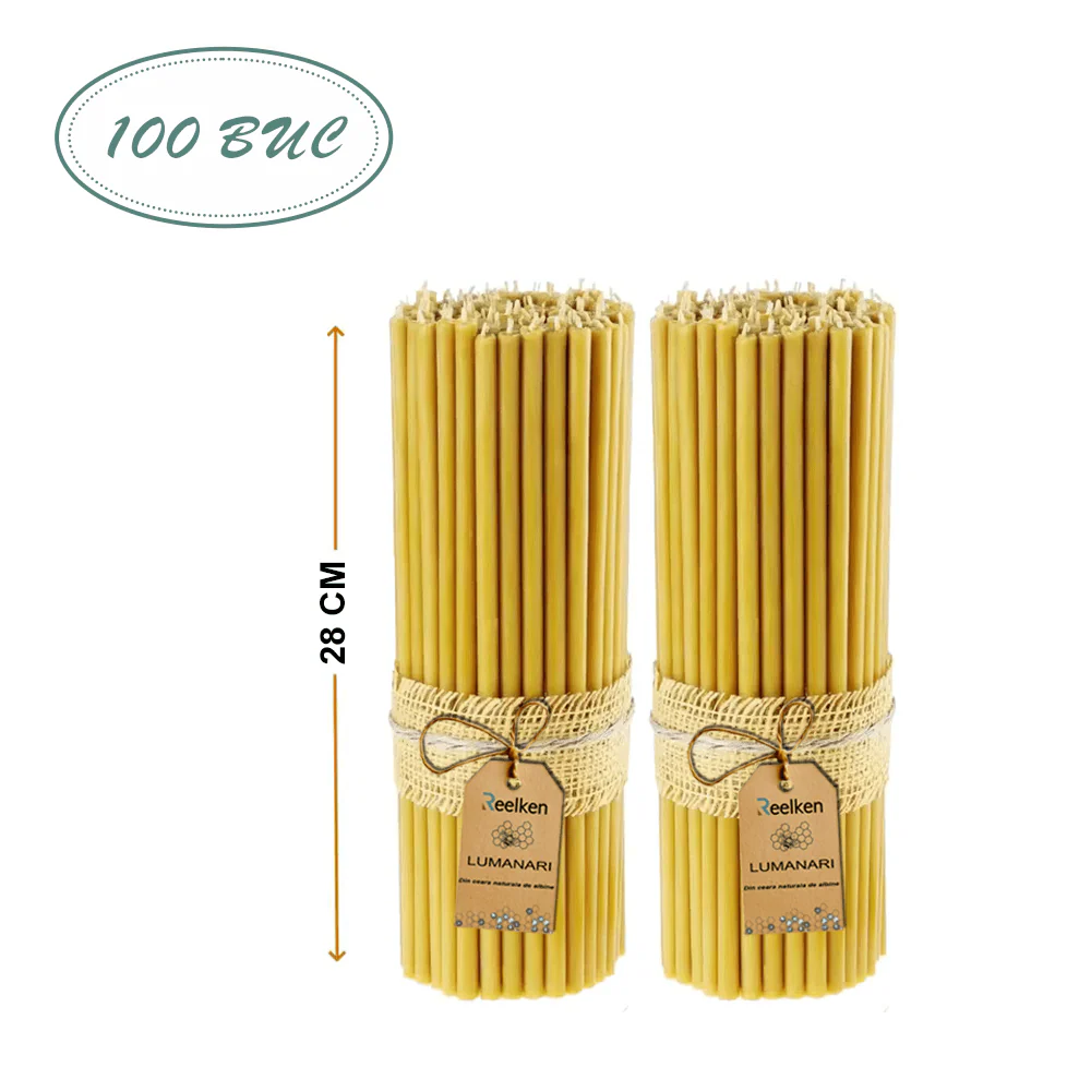 Lumanari Ceara Naturala - 280x8mm - pentru Paște - Reelken