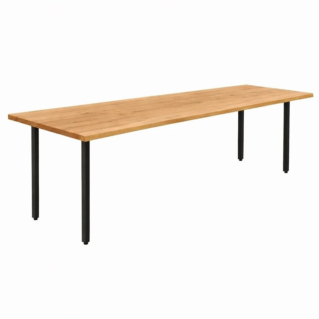 Masa din stejar masiv model rustic - 14 persoane -300x100x4cm - Reelken