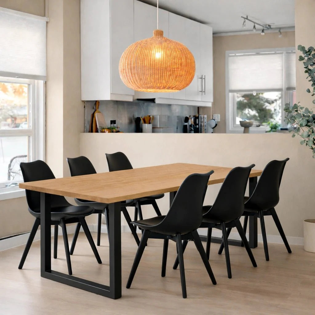 Masa din stejar model clasic - 6 persoane -160x80x4cm - Reelken