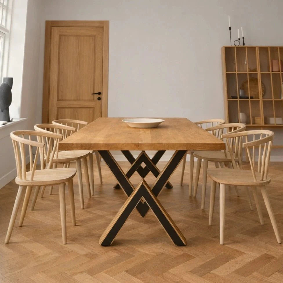 Masa din stejar model clasic - 6 persoane -160x80x4cm - Reelken