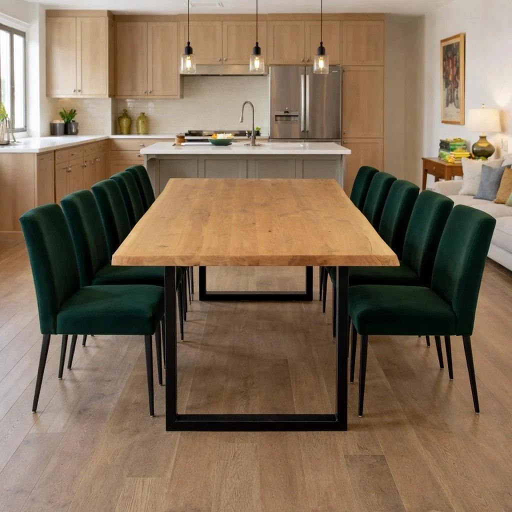 Masa din stejar model rustic - 10 persoane -220x100x4cm - Reelken