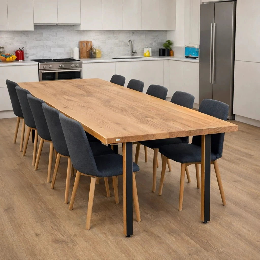 Masa din stejar model rustic - 10 persoane -240x100x4cm - Reelken