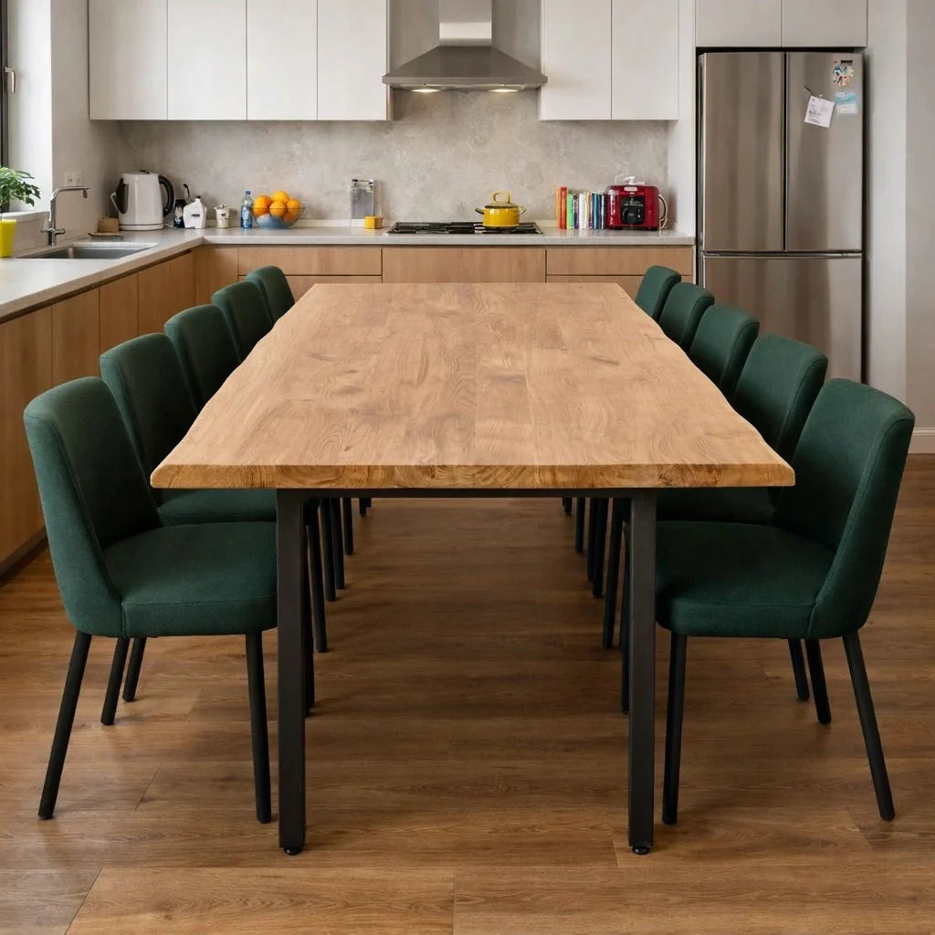 Masa din stejar model rustic - 10 persoane -240x100x4cm - Reelken
