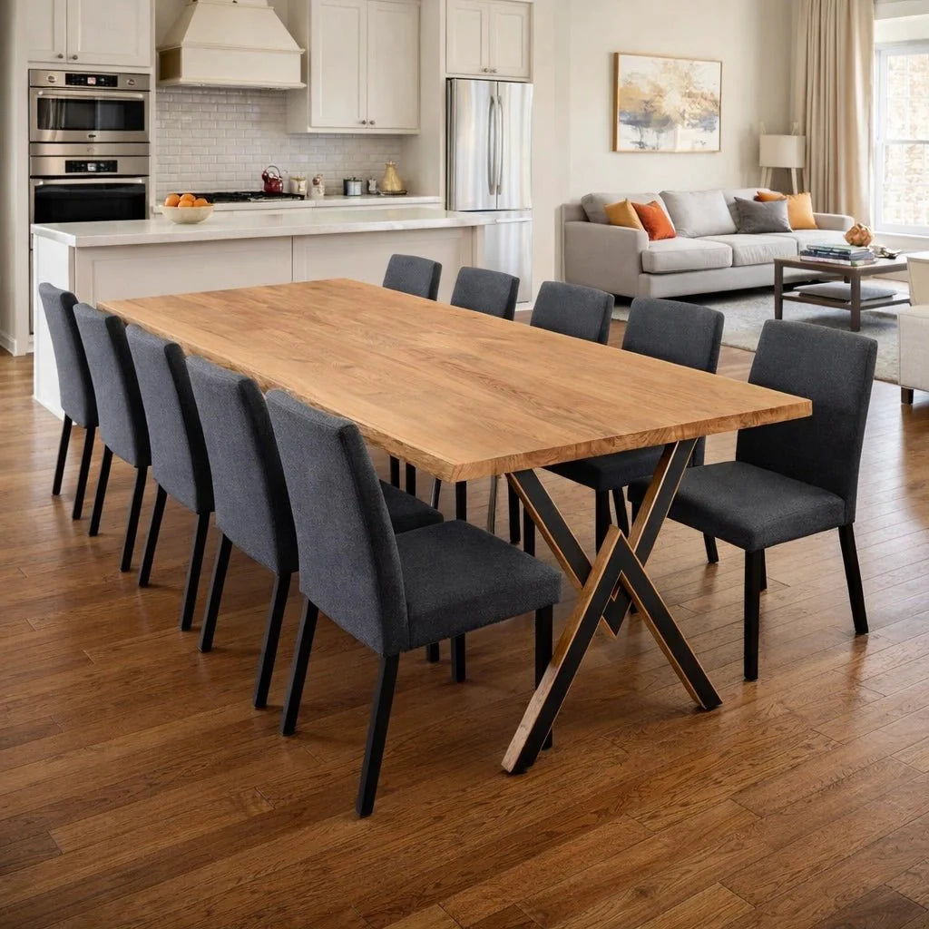 Masa din stejar model rustic - 10 persoane -240x100x4cm - Reelken