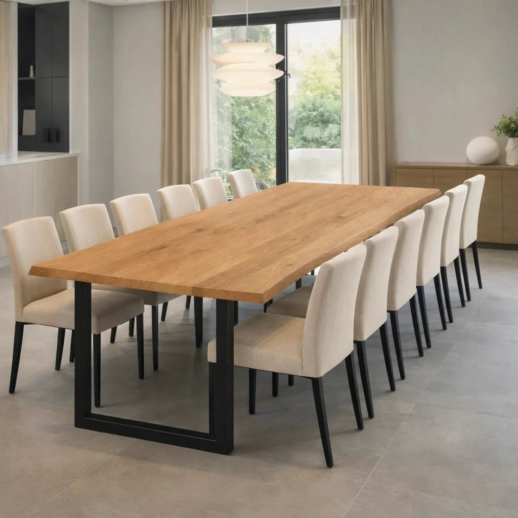 Masa din stejar model rustic - 12 persoane -260x100x4cm - Reelken