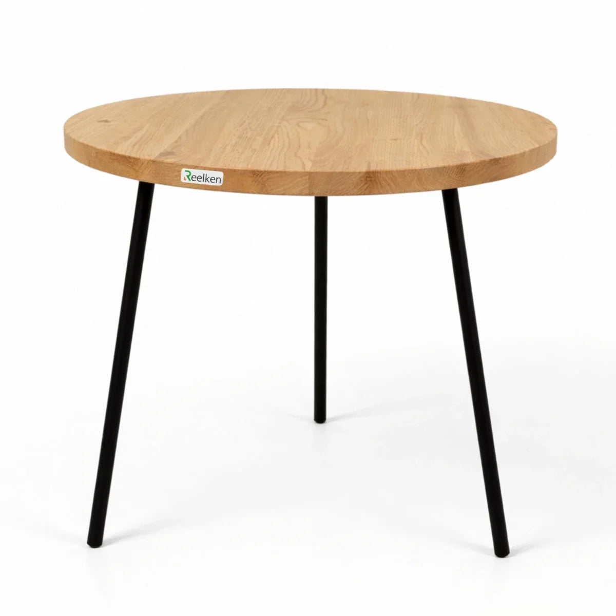 Masuta rotunda de cafea din stejar masiv diametru 50 cm – minimalista, eleganta, gata de montaj - Reelken